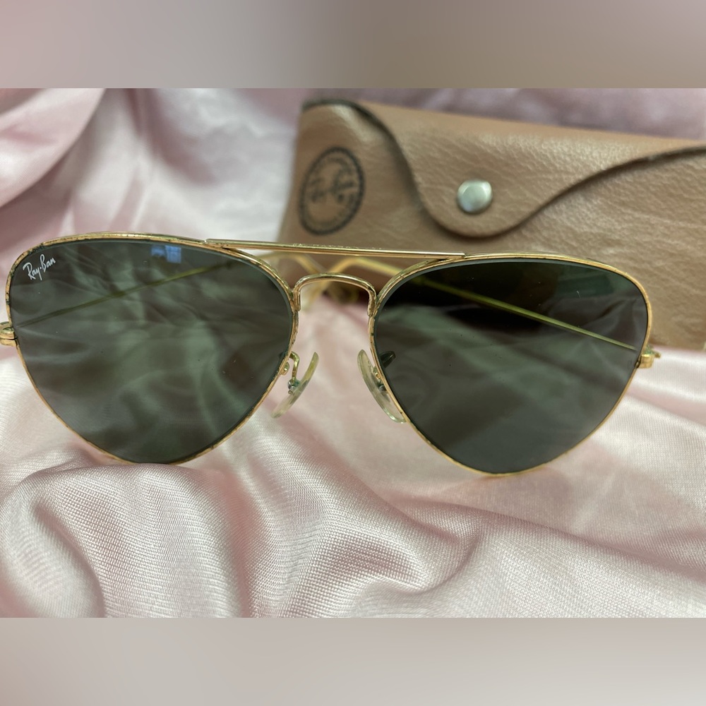 RARE Vintage B&L Ray-Ban Aviators Sunglasses with Case